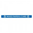 Jantex Slim Bin deksellabel Gemengd Papier & Karton - Blauw