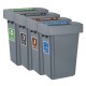 Jantex Slim Bin deksellabel Gemengd Papier & Karton - Blauw