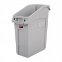 Slim Jim afvalbak grijs 49L | Compacte polyethyleen onderbouwbak