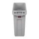 Slim Jim afvalbak grijs 49L | Compacte polyethyleen onderbouwbak