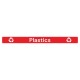Jantex Slim Bin Label - Rood Papier Afvalbaklabel 360x30mm