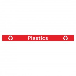 Jantex Slim Bin Label - Rood Papier Afvalbaklabel 360x30mm