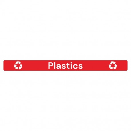 Jantex Slim Bin Label - Rood Papier Afvalbaklabel 360x30mm