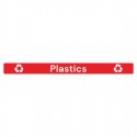 Jantex Slim Bin Label - Rood Papier Afvalbaklabel 360x30mm