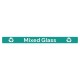 Jantex Slim Bin Label Gemengd Glas - Groen Afvalsticker