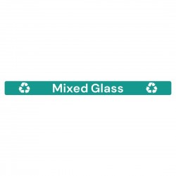 Jantex Slim Bin Label Gemengd Glas - Groen Afvalsticker