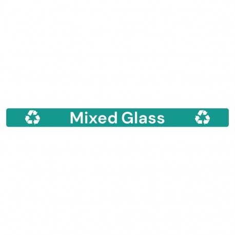Jantex Slim Bin Label Gemengd Glas - Groen Afvalsticker