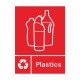 Jantex Slim Bin Label Kunststoffen - Rood