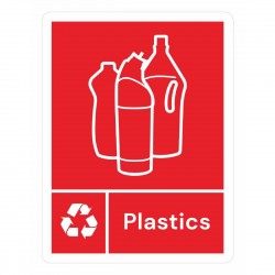 Jantex Slim Bin Label Kunststoffen - Rood