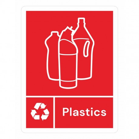Jantex Slim Bin Label Kunststoffen - Rood