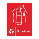 Jantex Slim Bin Label Kunststoffen - Rood