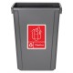 Jantex Slim Bin Label Kunststoffen - Rood