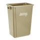 Jantex Smalle Afvalbak Beige 60L | Polypropyleen