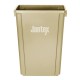 Jantex Smalle Afvalbak Beige 60L | Polypropyleen