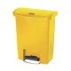 Rubbermaid Slim Jim Front Step pedaalemmer 30L geel - polyethyleen afvalbak