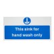 Vogue 'Hand Wash Only' Vinyl Sticker – Waarschuwingsbord Voedselveiligheid
