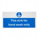 Vogue 'Hand Wash Only' Vinyl Sticker – Waarschuwingsbord Voedselveiligheid