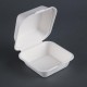 Fiesta Compostable bagasse hamburgerbakjes 153mm - wit (500 stuks)