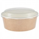 Colpac recyclebare kraft saladebakken met deksel groot 1300ml (150 stuks)