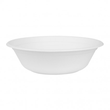 Fiesta Composteerbare Bagasse Poke Bowl Basissen 909ml – Wit (50 stuks)