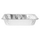 Folie 1/2 Gastronorm Afhaalcontainers – 100 stuks Zilver Aluminium