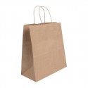 Fiesta Recyclebare Bruine Papieren Draagtassen met Twist Handle - Medium (250 stuks)