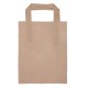 Fiesta Recyclable bruine papieren draagtassen klein met platte handvatten (250 stuks)