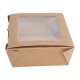 Fiesta Recyclable saladeboxen met PET venster 1600ml – Bruin (100 stuks)