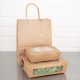 Fiesta Recyclable saladeboxen met PET venster 1600ml – Bruin (100 stuks)