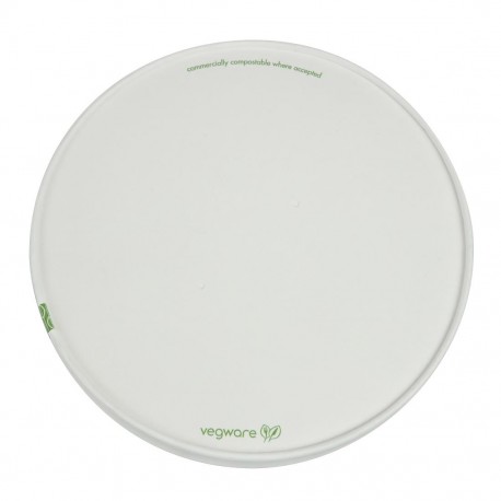 Vegware 185-serie composteerbare deksels wit – 300 stuks