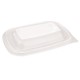 FastPac Deksels voor Kleine Rechthoekige Afhaalbakjes 500ml – Polypropyleen, Helder (300 stuks)