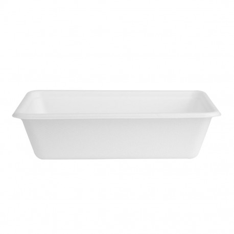 Fiesta Composteerbare Bagasse Afhaalbakjes Wit 650ml - Voordeelverpakking 100 stuks