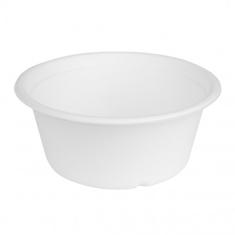 Fiesta Composteerbare Bagasse Kom Basis 400ml – Wit (50 stuks)