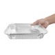 Fiesta Recyclebare Ondiepe Foliecontainers 1580ml (200 Stuks) - Zilveren Aluminium Bakjes