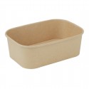 Fiesta Recyclable rechthoekige afhaalbakjes 750ml, bruin (300 stuks)