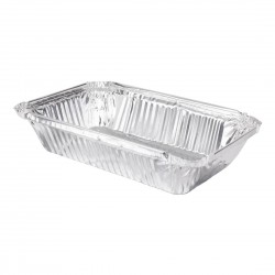 Fiesta Recyclebare Foliecontainers 725 ml – Aluminium Afhaalbakjes Zilver (500 Stuks)