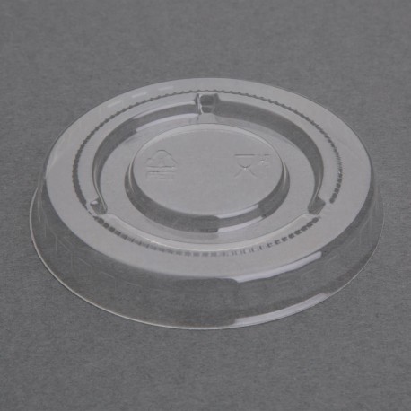 Fiesta Recyclable PET deksels voor bagasse sausbakjes - 1000 stuks, helder