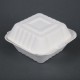 Fiesta Compostable bagasse hamburgerbakjes 152mm - Wit (500 stuks)