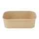 Fiesta Recyclebare Rechthoekige Voedselcontainers 650ml - Bruin (300 stuks)