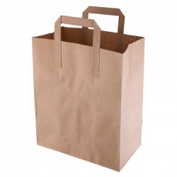 Fiesta gerecyclede bruine papieren draagtassen medium (250 stuks)