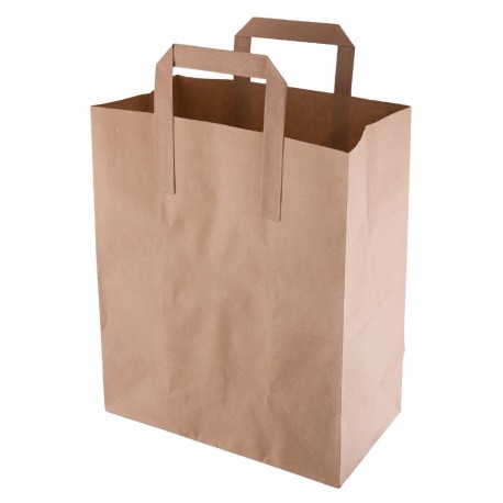 Fiesta gerecyclede bruine papieren draagtassen medium (250 stuks)