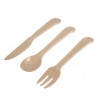 Huskup Herbruikbare Rijstvlies Bestekset - Mes, Vork en Lepel in Juten Tasje