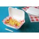 Fiesta Compostable bagasse maaltijddozen 182mm – afhaalverpakking wit (250 stuks)