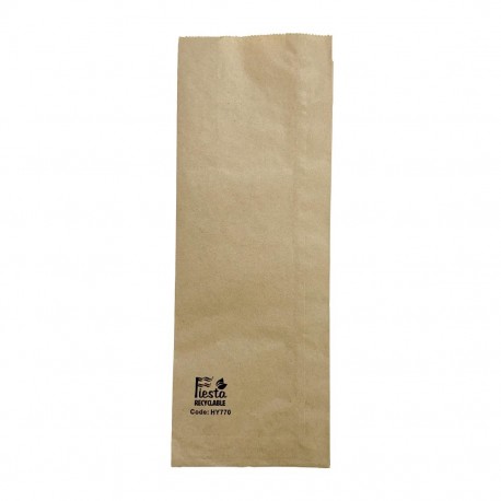 Fiesta recyclebare papieren zakjes voor baguette en panini 300x110x60mm, bruin (1000 stuks)
