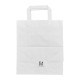 Fiesta recyclebare papieren draagtassen wit groot – 250 stuks