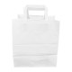 Fiesta recyclebare papieren draagtassen wit groot – 250 stuks