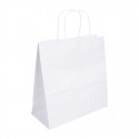 Fiesta Recyclebare Witte Papieren Draagtassen met Gedraaid Handvat - Klein (250 stuks)