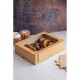 Vegware composteerbare sandwichboxen met deksel, medium – 50 stuks (bruin karton)