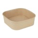 Fiesta Recyclebare Vierkante Afhaalcontainer 1000ml Bruin (300 stuks)