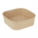 Fiesta Recyclebare Vierkante Afhaalcontainer 1000ml Bruin (300 stuks)